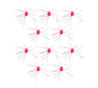 Leurre souple flottant avec tête plombée intégrée et filaments en silicone type tentacule pour la pêche en eau douce (grand rose)