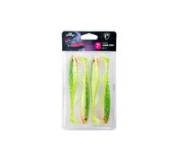 Leurre souple Fox Rage slick shad ultra UV lemontiger 5"" x 4 - jaune/multicolore - 13 cm