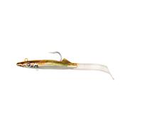 Ragot RagLOU HYBRID Monster Lot de 2 leurres en caoutchouc avec système de hochet, crochet VMC, 14-20 cm, 45-145 g, leurre en caoutchouc pour la Norvège (jaune abalone, 145 g)