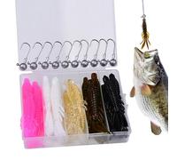 Leurre souple réaliste avec hameçon lesté pour truite, saumon, poisson-chat en eau douce et salée