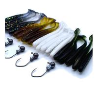 Leurre Souple Truite Shad de 5 cm Le Pack de 20 leurres de pêche + 5 têtes plombées