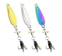 Leurre Spinner, Appâts pour Truite Portables, 3 Pièces Leurres à Hélice Métallique 3D Portables, Outil pour Attirer Les Poissons pour Pêcheurs en Étangs, Lacs, Rivières,