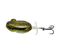 Leurre Spinnerbait Grenouille 8 cm 15 g Dos Vert Blanc | Corps en spirale transparent, action rotative, imite les proies vieillies, 8 cm de long, eau douce pour achigan et brochet