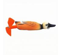 Leurre Surface en Forme Canard 3D, Canard Orange Et Crème, avec Tête Et Bec Noirs