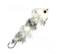 Leurre synthétique conçu pour la pêche à la mouche et aux leurres avec corps multi-sections qui améliore le déplacement de l'eau (Tiger-White.)