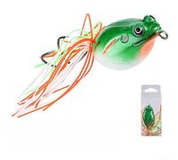 Leurre Topwater Frog 9.5g Double Hameçon Anti-Accroc | Design flottant, billes rattle intégrées, action de pour surface explosive, idéal pour le bar et le brochet