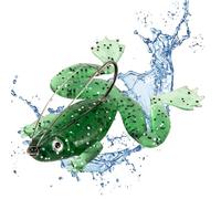 leurreBass Frog - leurreflottant de 5,5 cm, appât de pêche en Caoutchouc Souple, Construction détaillée avec Texture corporelle réaliste | leurrede Grenouille Durable pour la Capture de brochet de
