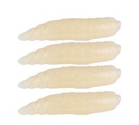 Leurres Artificiels, 200pcs 17mm Petit Artificielle Lifelike Maggot Grub Doux Leurre Vivant comme des vers De Pêche Appâts Accessoire