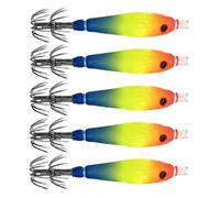 Leurres artificiels de mer, 5 hameçons artificiels, leurres de nuit, pour poissons chats, bars, perches, truites et eaux salées, kayak, bateau, lac et rivière
