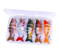 Leurres Black-Bass 10 Leurres Réalistes Capture Facile Portables | Kit de leurres de pêche pour Bass Pour Truite, Poisson-Chat, Doré, Saumon, Eau Salée, Lac, Rivière, Bateau, Rive,