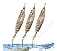 Leurres Cuillères De Pêche 3 Pièces Appâts Métalliques Plongeants pour La | Leurres truite à design chaîne brillante Pour Pêche Du Bord Traîne Lancer Carpe Silure Saumon Sandre