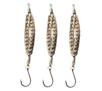 Leurres cuillères de pêche 3 Pièces d'appâts métalliques coulants pour | Leurres de Pêche Design Chaîne Brillante Pour Pêche Du Bord Traîne Lancer Carpe Silure Saumon Sandr