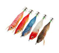 Leurres de calmar | Leurres de pêche et engins de pêche brillants dans le noir | 5 pièces Jigs de pêche | Pour activités de plein air dans les rivières d'eau douce, les lacs et les étangs pour les