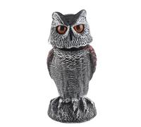 Leurres de Chouette confluente pour effrayer Les Oiseaux, Fausse Chouette à tête rotative pour l'extérieur, décoration de Jardin, Statues en Plastique d'épouvantail Ennemi de la