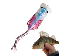 Leurres de cigale, leurres en do noir - Attraction d'eau douce vive de 65 mm pour graves agressifs avec deux crochets | Design de queue douce cicadée pour do noir