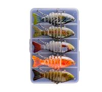 Leurres de Nage, Leurres Articulés Pour La Pêche, Leurres Multi-Articulés 10cm Pour Eau Douce Rivières Lacs Truite Silure Et Black-Bass