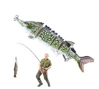 Leurres de natation pour les basses - appâts de plongée profonde multi-joints 3D Life | Les poissons flottants font face à une action réaliste | Appâts de basse premium pour les expéditions en bateau