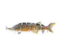 Leurres de natation pour les basses - appâts de plongée profonde multi-joints 3D Life | Les poissons flottants font face à une action réaliste | Appâts de basse premium pour les expéditions en bateau