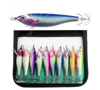 Leurres de pêche 10 cm, 9 g, 10 pièces phosphorescentes avec hochet perles et crochets doubles, appâts réfléchissants activés par les UV pour la nuit pour la pêche en eau salée en haute mer