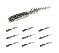 Leurres de Pêche,10 Pièces Leurres Souples Matériel de Pêche, de Nage pour Lancer et - pour Bar Truite Silure Eau Douce et Eau Salée Glace Rive Camping Nuit Étang Kayak Lancer en Plein AI