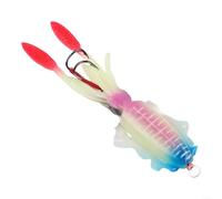 Leurres de pêche à calamars souples montés avec gabarit lumineux UV et réflexion de la lumière éblouissante multi-angles adaptés pour bar, thon et plus (A1067)