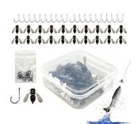 Leurres de pêche à la Mouche - 20 appâts de pêche à la Mouche | Attractif d'appât pour Poisson à hameçon | Assortiment Leurres Appâts Équipement pour Arc-en-, Truite, Carpe et ménés