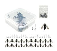 Leurres de pêche à la Mouche - 20 appâts de pêche à la Mouche | Attractif d'appât pour Poisson à hameçon | Assortiment Leurres Appâts Équipement pour Arc-en-, Truite, Carpe et ménés