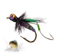 Leurres De Pêche À La Mouche | Articles De Pêche Artificiels Simulés Pour Poissons,Leurres pour Truite avec Hameçon,Pour Ponton Lac Eaux Peu Profondes Jigging Trolling Lancer Ruisseau Eau Douce Eau Sa