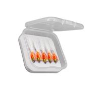 Leurres de pêche à la Mouche en Fibre de Carbone Leurres à de Cheveux réalistes avec Yeux 3D et Crochet Pointu pour Les truites Basses et Les Poissons d ' Eau salée Attaches à Mouche attachées à
