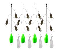 Leurres De Pêche À La Mouche - Simulation De Leurres avec Hameçons Multiples,Matériel De Pêche Antirouille avec Aides Au Lancer pour Eau Douce Eau Salée Rivière Lac Truite Thon Perche