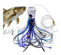 Leurres De Pêche À La Traîne - Leurres De Traîne pour Thon en Eau Salée,Accessoires De Pêche Leurre Souple pour Père Truite Nuit Surfcasting Homme Sandre Marigane Kayak Silure Passionnés