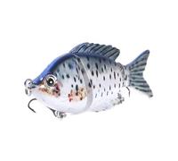 Leurres de pêche articulés, équipement de pêche Crankbait avec hameçon | Leurre flottant à plusieurs sections | pour une utilisation en extérieur en eau douce et en eau salée, sur les lacs, les
