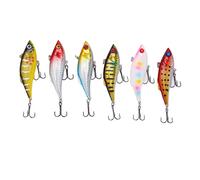 Leurres de pêche artificiels coulants en Acier Inoxydable, hameçon Pointu, Imitation Parfaite, pour la pêche en Eau Douce et en mer. 8 cm, 10 g, Lot de 6.