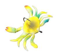 Leurres de pêche au crabe pour bar, appât de pêche avec hameçons, appât artificiel, appât de simulation pour poisson noir, appât d'eau salée, construction unique et forme réaliste, bon cadeau de