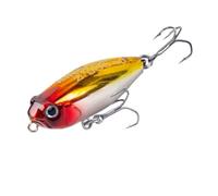 Leurres de pêche au Crayon à Surface Flottante Z-Dog, appâts durs à Double hameçon Triple for Poissons d'eau Douce de Surface(Gold)