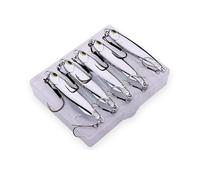 Leurres de Pêche au Maquereau Coulants, WASAGA 5 Pièces 10g/15g/20g/30g/40g Appâts de Poisson Spinner de Mer en Métal Dur Brillant avec Boîte de Rangement pour Leurre de Maquereau & Jigging de Perche