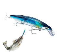 Leurres De Pêche Bar - Appâts Durs pour Truite avec Hameçons - Kit de Leurres - pour la Pêche en Eau Douce et Salée, Plein Air, Crappie, Saumon, Poisson-Chat, Hommes et Crevette