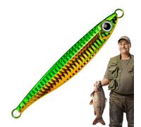 Leurres De Pêche Bar | Leurre Artificiel Phosphorescent Métallisé - Accessoire Compact de Pêche pour Homme Père Grand-père Oncle Petit-ami