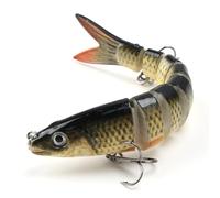 Leurres de Pêche Bioniques, Leurres de Pêche Multi Articulé Bionic à Couler Lent au Brochet, Leurre Peche Carnassier pour Bar, Perche, Truite, Appâts de Natation en Eau Douce et Salée (B)