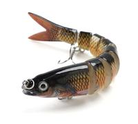 Leurres de Pêche Bioniques, Leurres de Pêche Multi Articulé Bionic à Couler Lent au Brochet, Leurre Peche Carnassier pour Bar, Perche, Truite, Appâts de Natation en Eau Douce et Salée (C)
