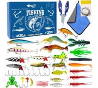 Leurres de Pêche,Coffret de Leurres de Pêche Réalistes,Appâts pour Bar, Marigane, Truite - pour Eau Douce Truite Marigane Poisson Chat Saumon Doré Jaune Hommes Papa