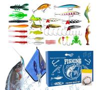 Leurres de Pêche,Coffret de Leurres de Pêche Réalistes | Appâts pour Bar, Marigane, Truite - pour Hommes Père Pêcheur Eau Salée et Douce Truite Silure Saumon Doré Anniversaire et