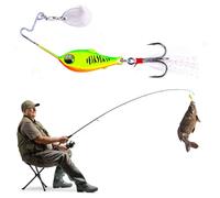 Leurres De Pêche - Crochet À De Sang en Plumes d'acier À Haute Teneur en Carbone, Kit D'appâts De Pêche, Appât pour Poisson avec Paillettes | Leurre De Bar pour Attraper des Poissons À Petite