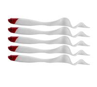Leurres de pêche de Queue Leurres de pêche Souples Leurres artificiels de pêche artificiels en PVC véritable leurre pour Les Accessoires de pêche(tête Rouge)