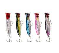 Leurres de PêChe de Surface - Popper - Pack PêChe au/PêChe au - PêChe en Mer - 5 PièCes - 12,5 Cm et 40 Grammes