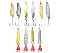 Leurres de Pêche de Type Cuillères, Les Leurres Tournants avec Hameçon, Cuillères Pour Eau Salée, Pour Rivière, Réservoir, Étang, Lac, Bord De Mer, Surf, Canal, Fleuve, Côte, Pêche En Eau Douce Et Sal