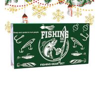 Leurres de pêche en basse - Kit d'appâts de pêche artificiels de Noël | Pour eau douce salée, lac, bateau, kayak, rive, équipement truite, perche, carpe, saumon, poisson-chat, pêcheur