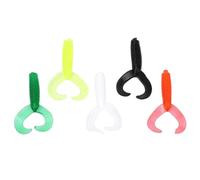 Leurres de pêche en Caoutchouc Souple, kit de 50 leurres artificiels à Double Queue, nage réaliste pour la pêche au Bar, au Poisson-Serpent, au Poisson-Mandarin, Vert, Rouge,