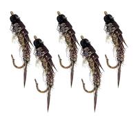 Leurres De Pêche en Eau Douce | 5 Pièces D'Hameçons Artisanaux Conçus pour Le Type Mouche - Appât pour Pêche du Bar | pour Truite Poisson-Chat Bateau Traîne Étang Lac Ruisseau Eau Douce Femmes