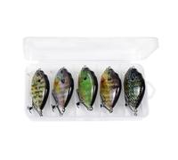 Leurres De Pêche en Eau Salée,5 Pièces Appâts Artificiels Portables pour Poissons | Leurres pour Bar en Eau Douce | pour Douce et Salée Rivière Lac Ruisseau Peu Profonde Jigging Traîne Lancer